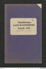Seite 1, Tagebuch "Paläolithstation | Lang-Mannersdorf | Parzelle 1327 | (Joh. Farnegger)" (NHMW-PRAE-BBB-06)